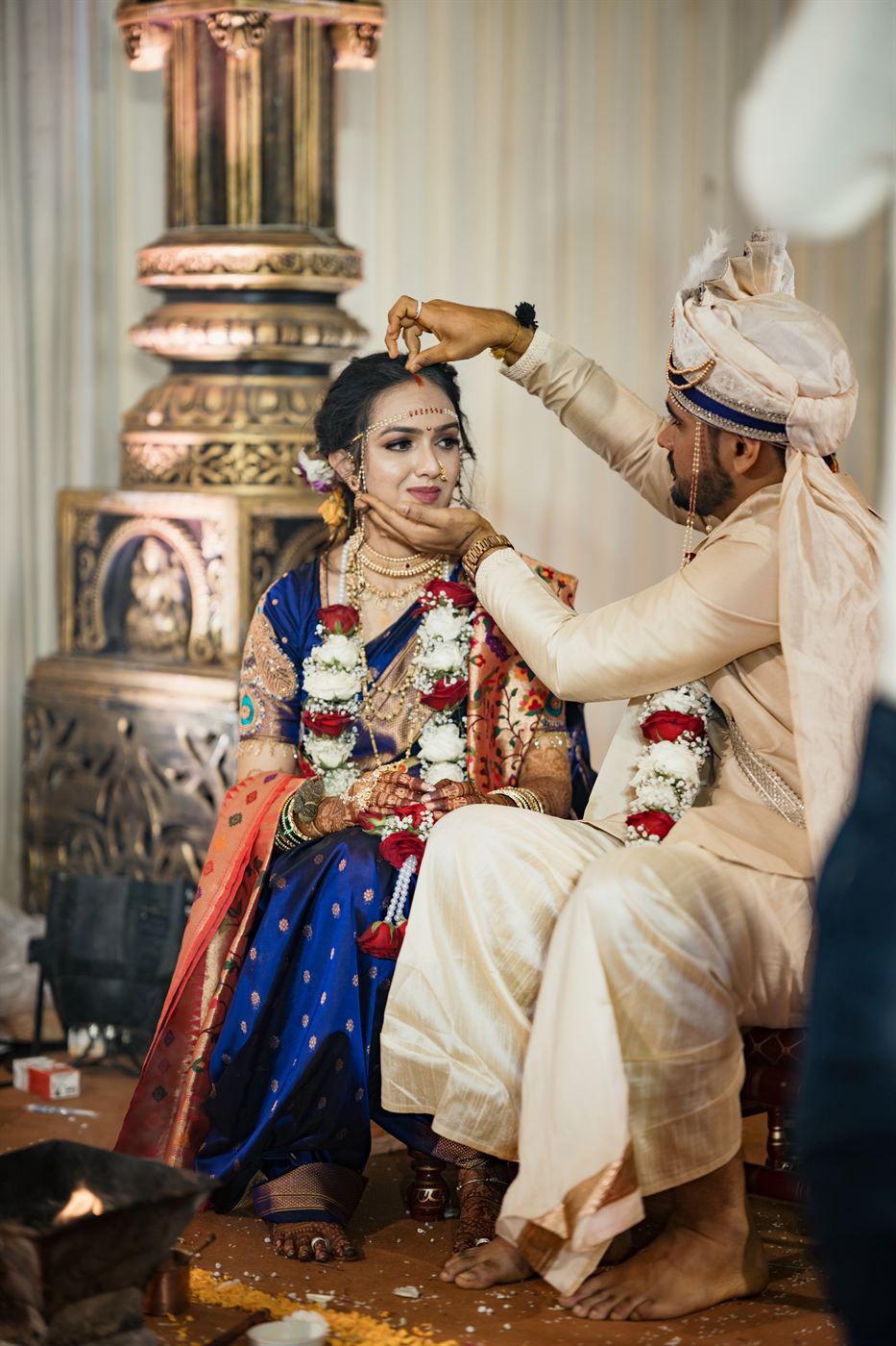 Joyful candid haldi moment